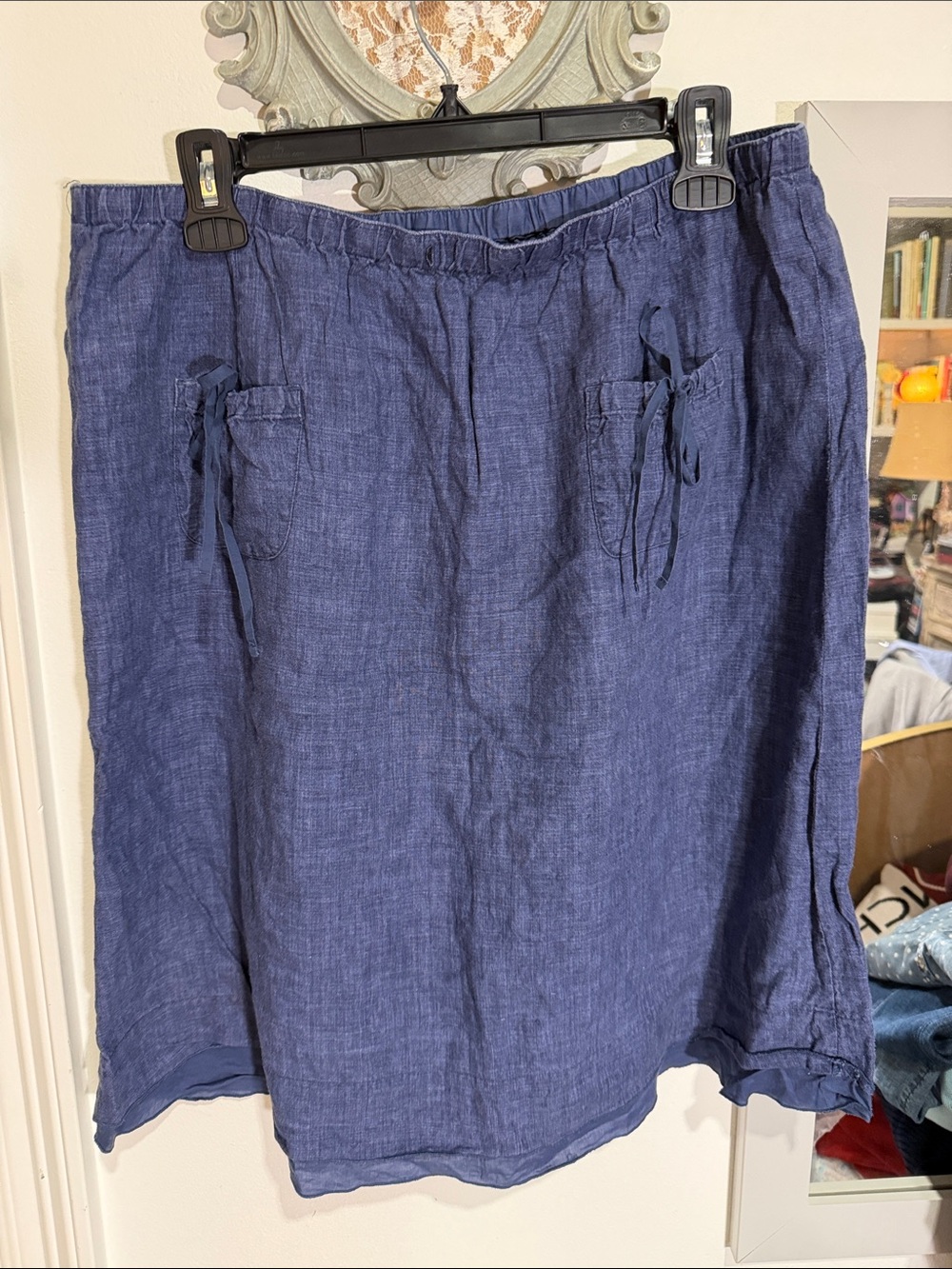 J. Jill Blue Linen Top - Navy/Denim Hue